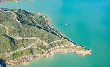 Aerial view of Zangke River in Liupanshui, Guizhou